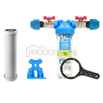Sada filtru Senior 10" MONO. Komplet připojení 1". Filtrace chlóru a zápachu (CB-AF CTO)