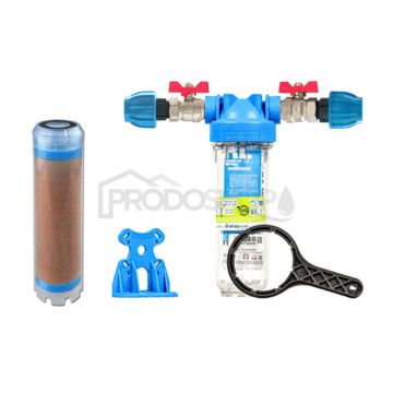 Sada filtru Senior 10" MONO. Komplet připojení 1". Filtraci železa a manganu (FE)