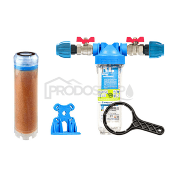 Sada filtru Senior 10" MONO. Komplet připojení 3/4". Filtrace vodního kamene (QA CF-SX) 