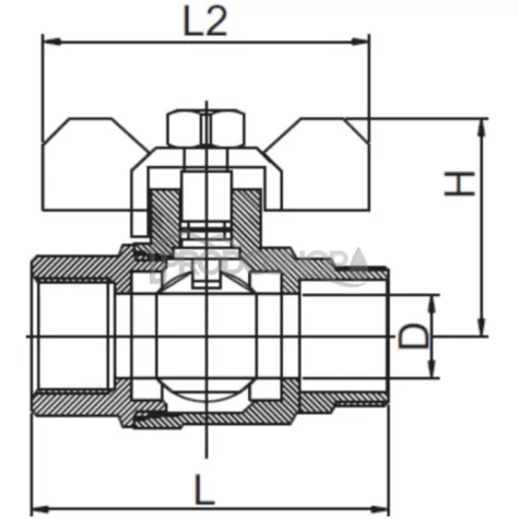 Kulový ventil  1" MF, M
