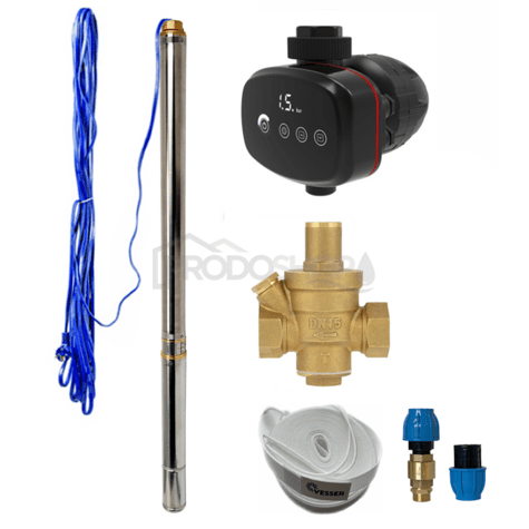 Automatická domácí vodárna s ponorným čerpadlem 3" STM 24 s ADARA 6 + redukčný ventil - RTS