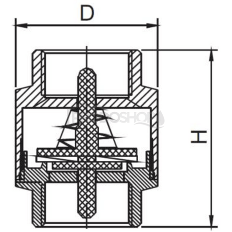  Zpětná klapka univerzální 5/4" celomosaz