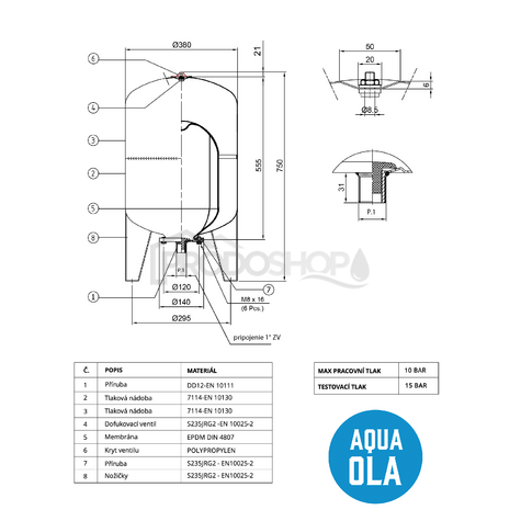 Schéma zapojení: Technický list