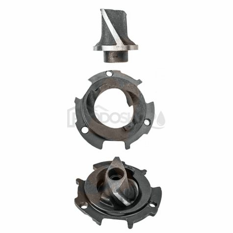 Schéma zapojení: Ponorné kalové čerpadlo CTR 1100  má výkonný drtič. Hřídel, rotor a řezací nůž jsou z nerezové oceli AISI 304. Kalová hadice 20m.